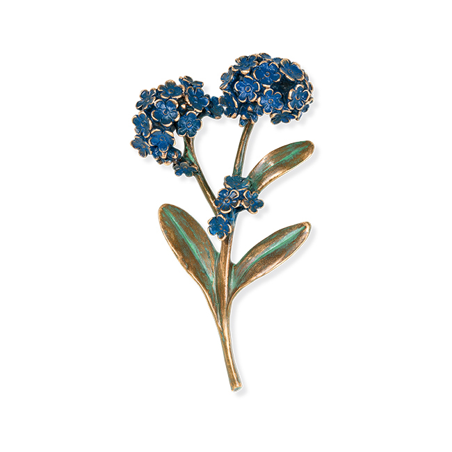 Vergissmeinnicht, Grabschmuck, Blumen aus Bronze