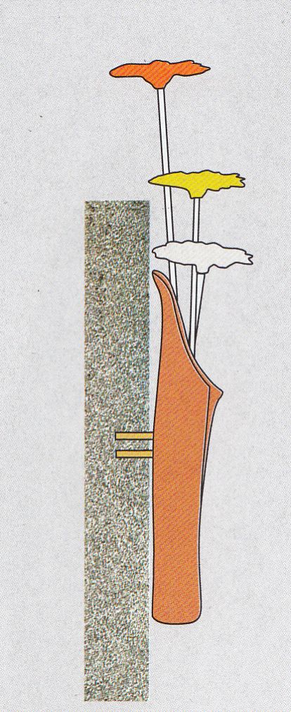 Ungewöhnliche Wandvase "Gerbera"