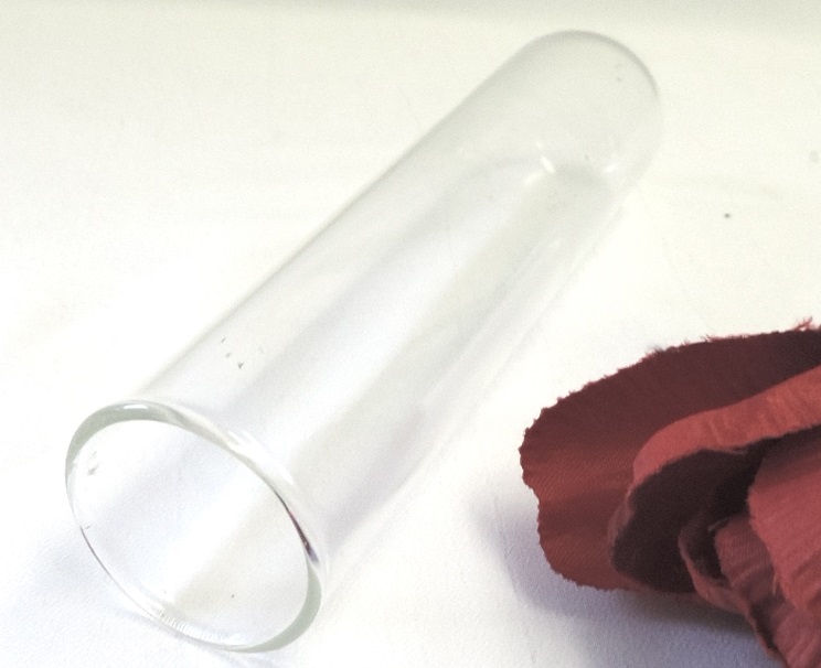 Glaseinsatz Wandvase 13 cm H, 3,3 cm Ø außen oben