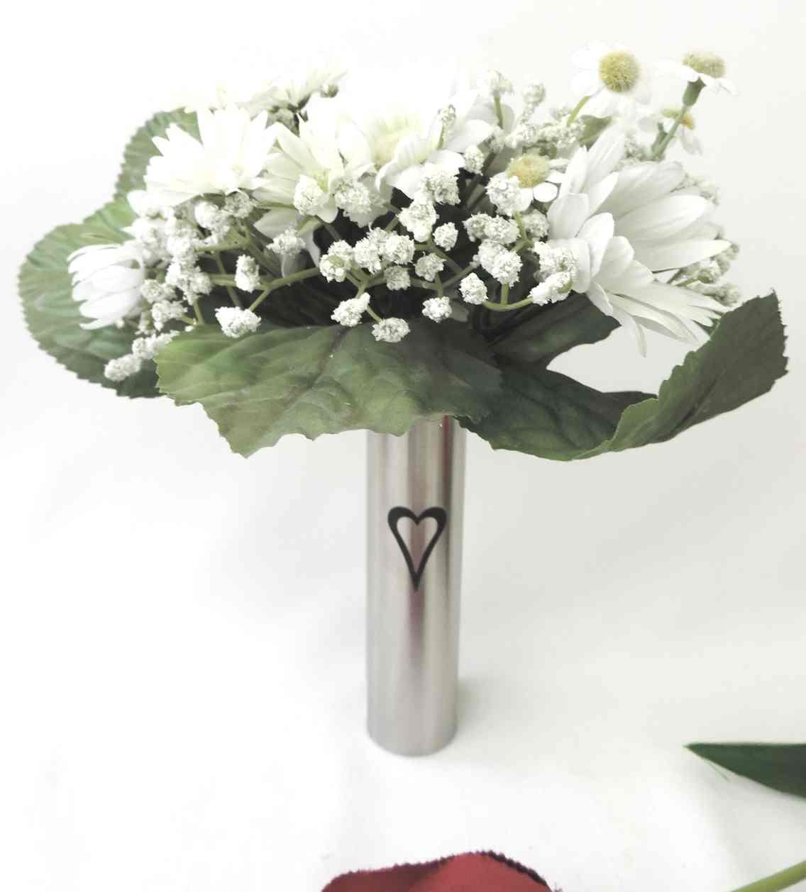 Urnenwandvase, Kolumbarium, zum Kleben, Edelstahl, auch abnehmbar
