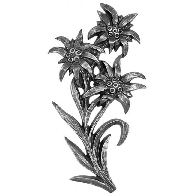 Grabschmuck, Edelweiß, Relief