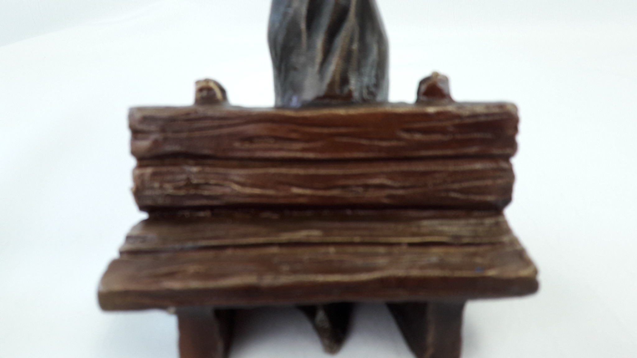 Grabschmuck, Baum mit Bank Bronze 20 cm H