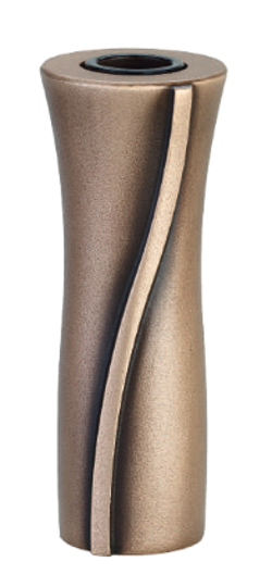 Wandvase, Kolumbarium- Vase, Bronze oder Aluminium grau