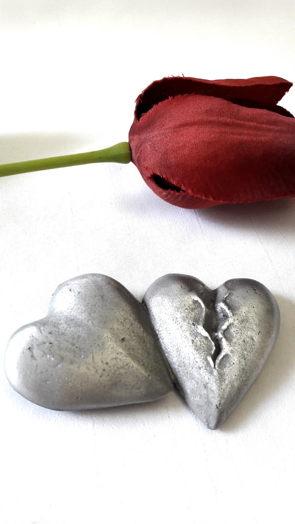 Herz, zwei Herzchen zusammen, Grabschmuck, Herzen