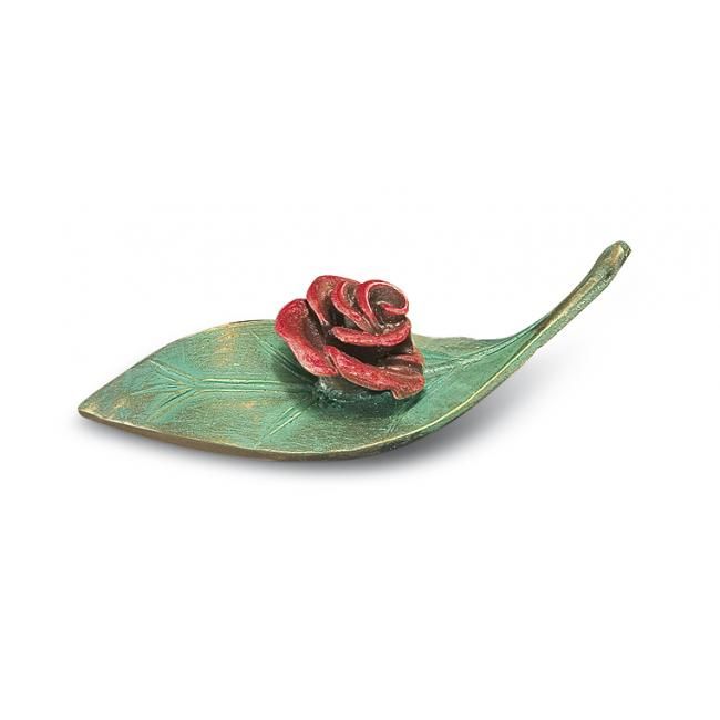 Rose, auf Blatt, Gestaltungselement, Grab
