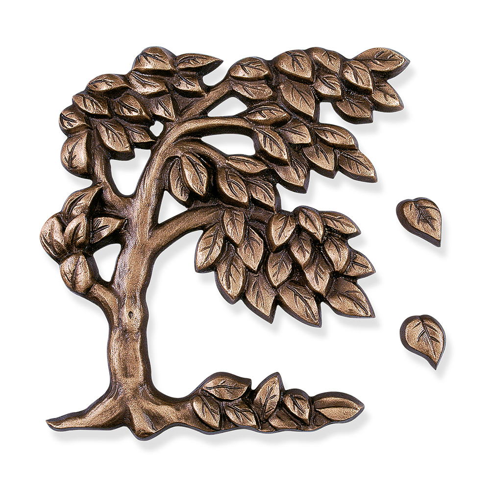 Baum mit fallenden Blättern, Bronze oder Aluminium
