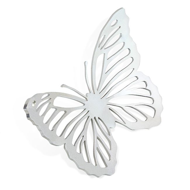 Schmetterling, Edelstahl, 10 x 12 x 2 cm, Grabschmuck