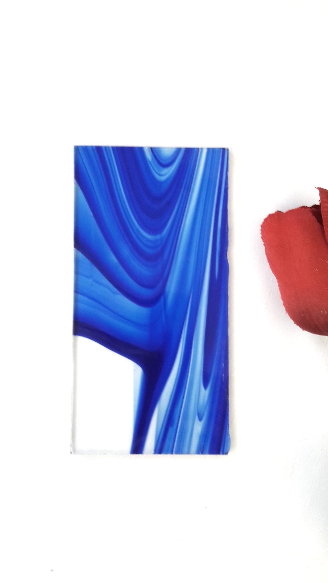 Blaue Glasscheibe viele Größen