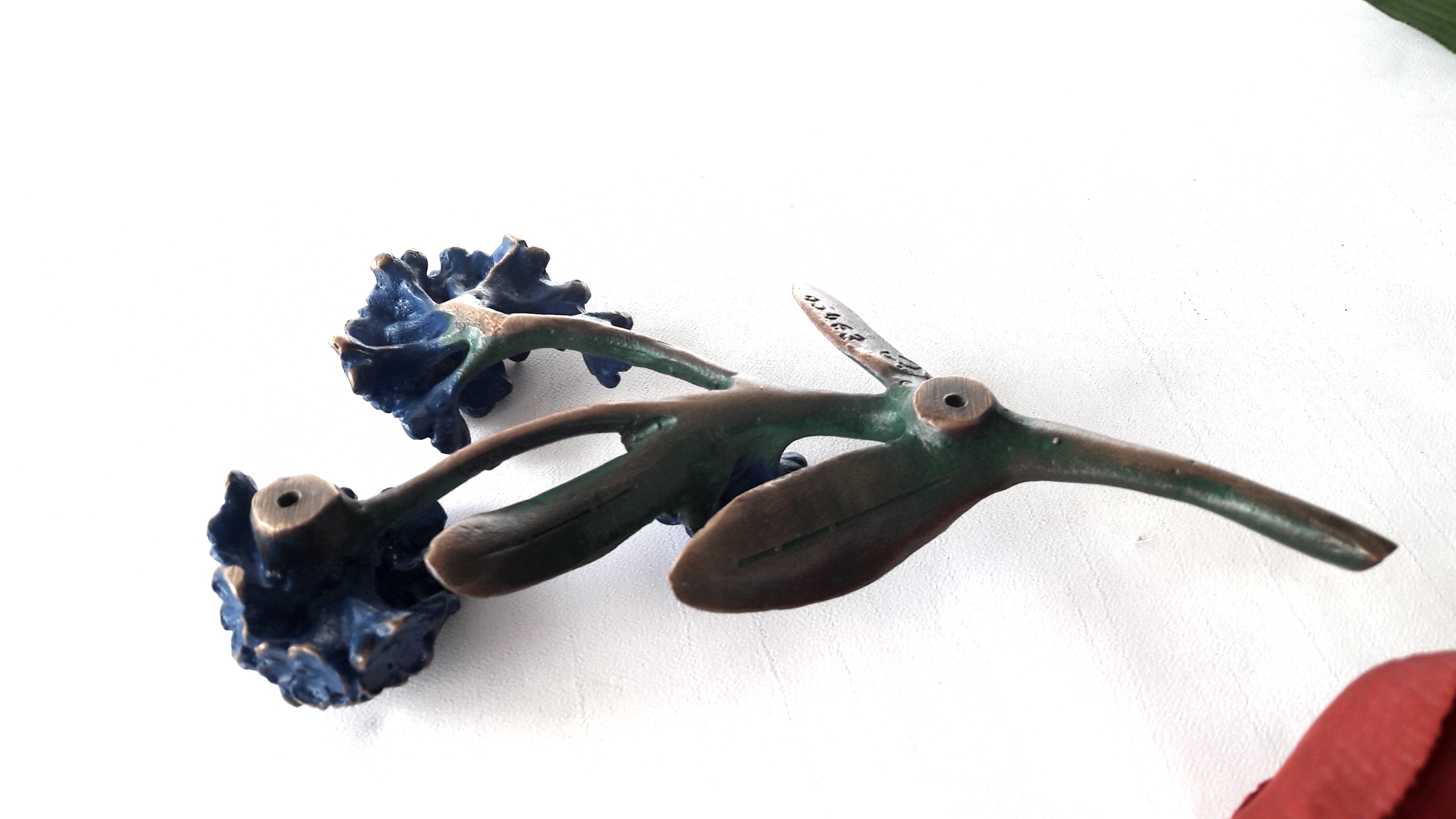 Vergissmeinnicht, Grabschmuck, Blumen aus Bronze