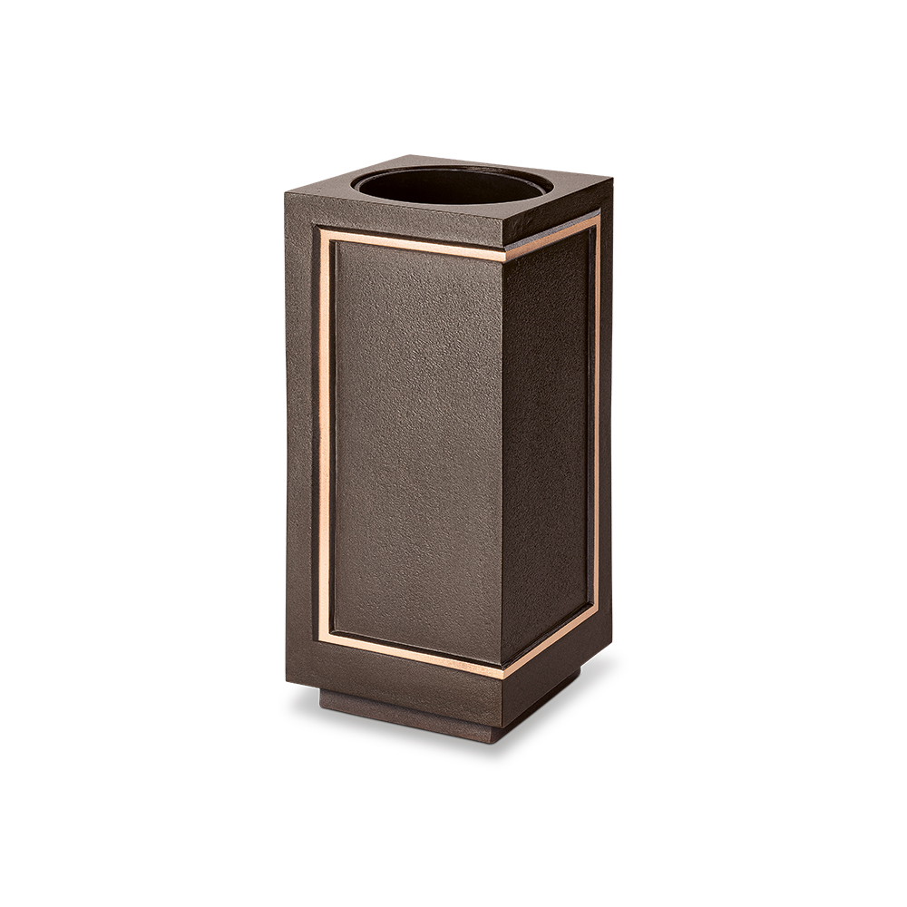 Grabvase, Urnengrab, Grabschmuck, Bronze, Aluminium