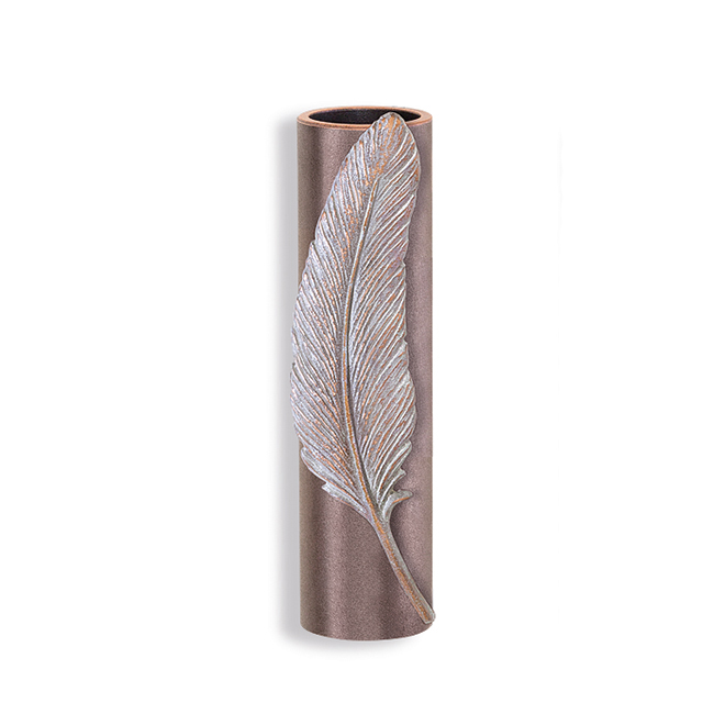 Wandvase mit Feder