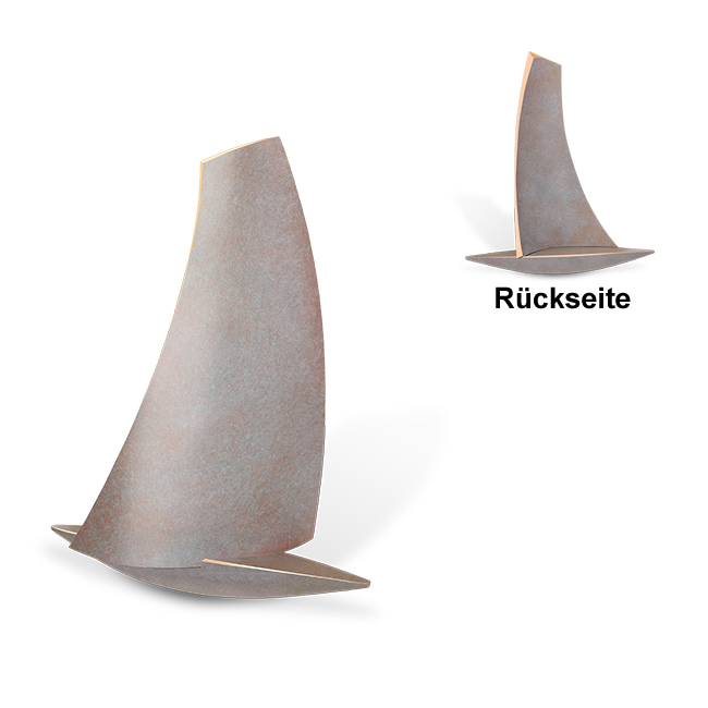 Segelschiff, Bronze, 2 Größen, beschriftbar