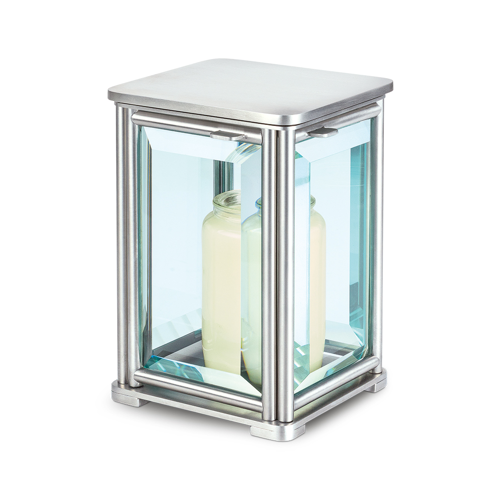 Leuchte aus Edelstahl, Grabschmuck, Inox, Grablaterne, 2 Größen