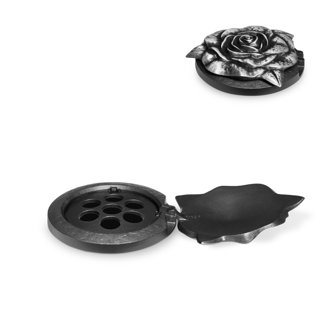 Vasenring, mit Rosendeckel, Kranzvase, Erdvase