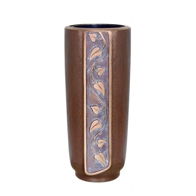 Vase mit eleganter Blattranke