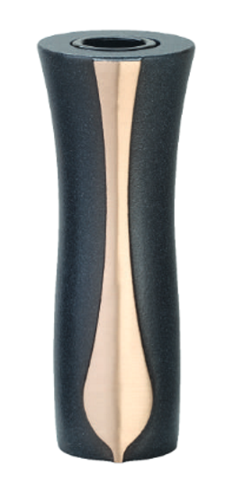 Urnenwandvase, Kolumbarium- Vase, Bronze oder Aluminium grau