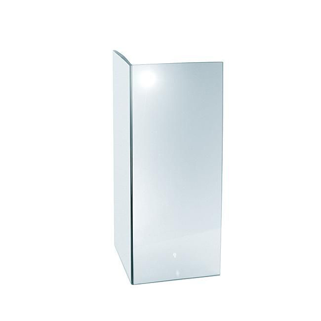 Übereckglas, Winkelglas, Ersatzglas, Grablaterne; 23,3 cm hoch