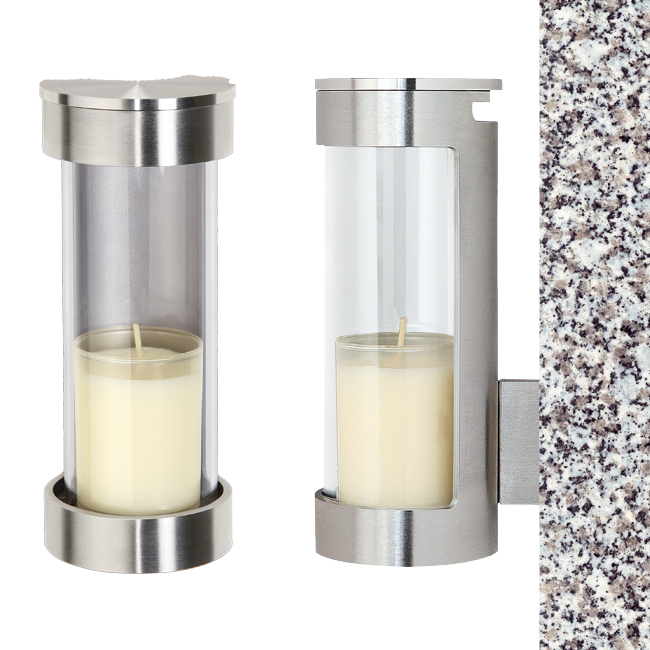Wandlaterne, Grablampe, Edelstahl. modernes Design