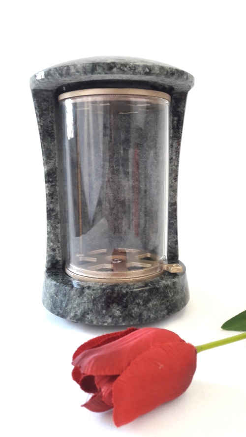 Grablaterne, Granit, 20 cm, Material nach Wahl