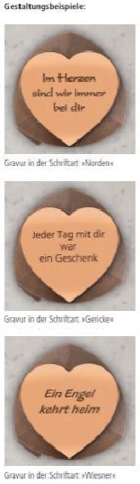 Grablaterne, mit Gravur, Laterne mit Herz, mit Namen, mit Spruch, 2 Größen
