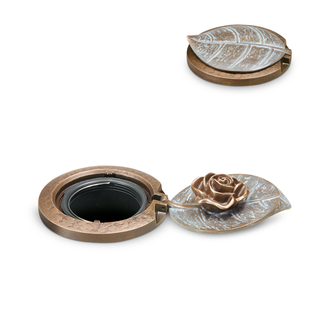 Vasenring, "Rose", im Deckel