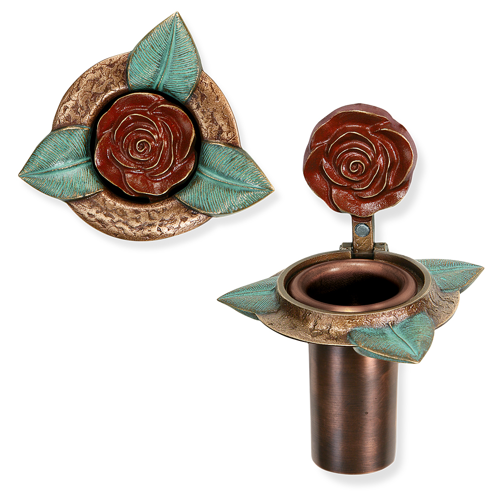Rosenblütenvase Wand