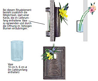Einbaulaternen- Vasenkombination
