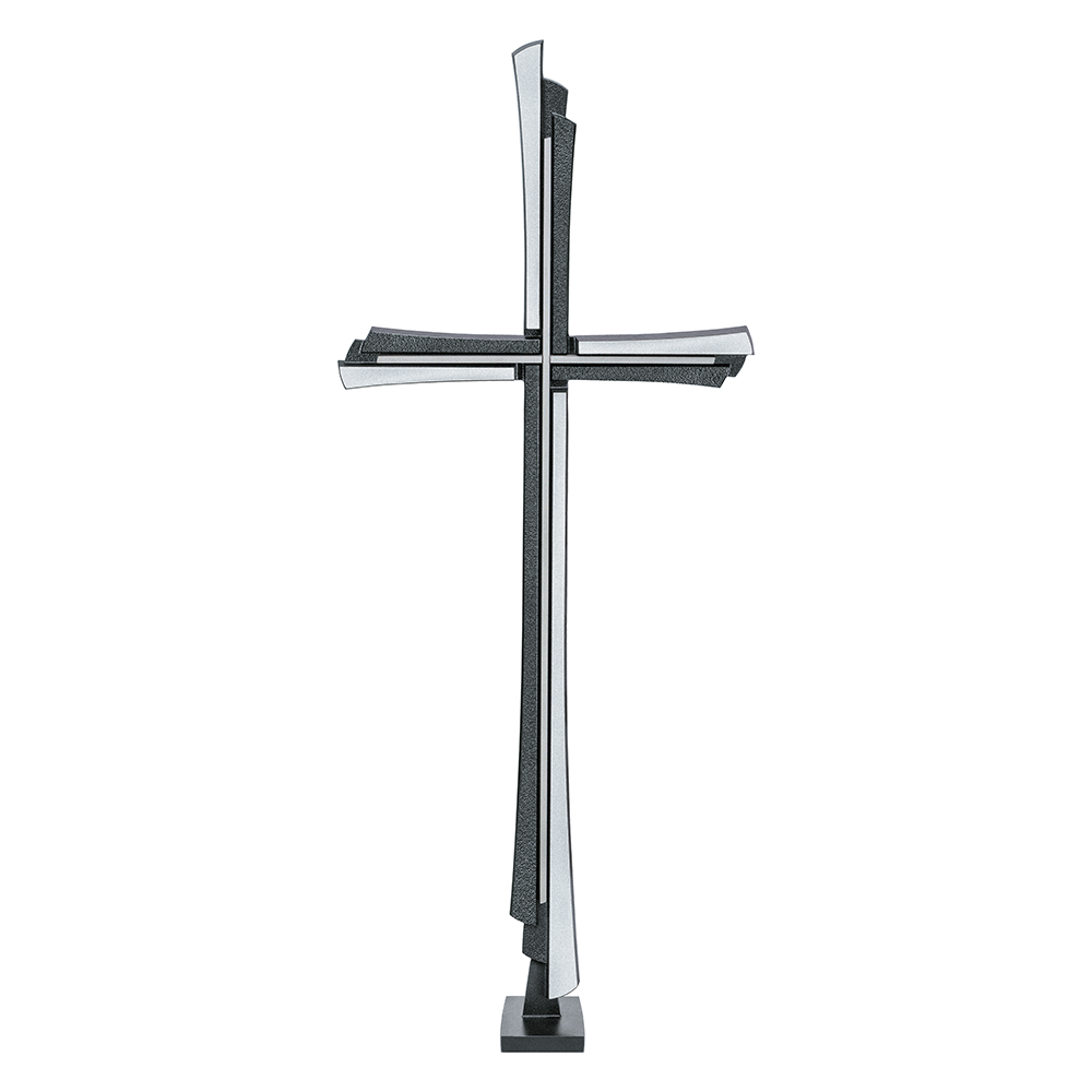   Kreuz freistehend Bronze/Edelstahl