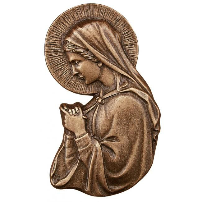 Muttergottes. Jungfrau Maria, Madonna, Relief, Bronze