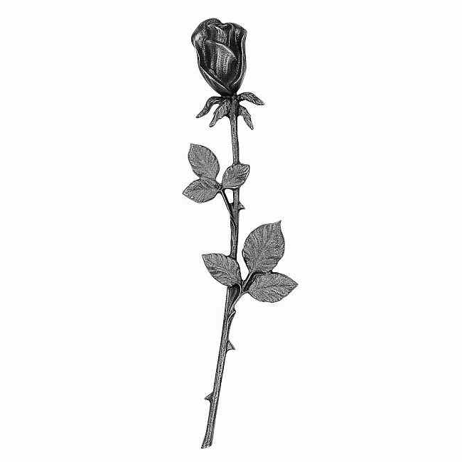 Rose, nach links geneigt, Grabschmuck, in zwei Größen