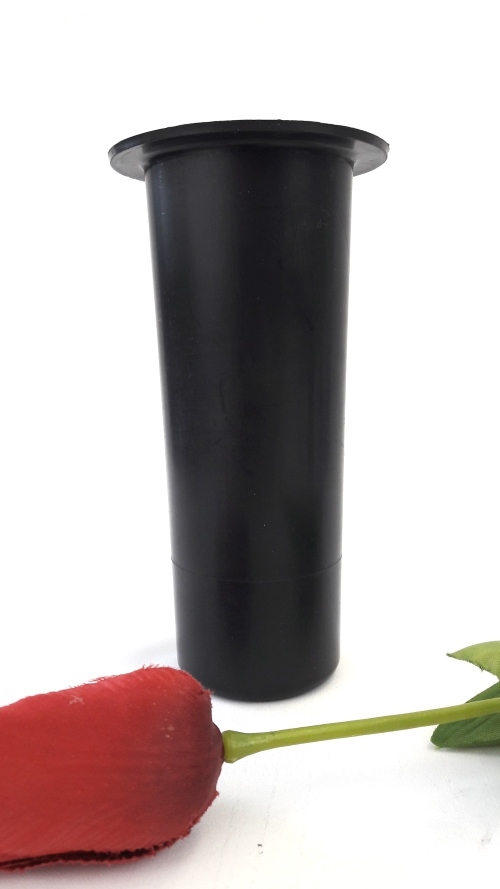 Vaseneinsatz 22 cm H, Ø oben außen 8,2 cm, innen 6,8 cm