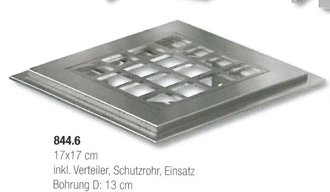 "Vasenring", eckig, Edelstahl, Grabschmuck