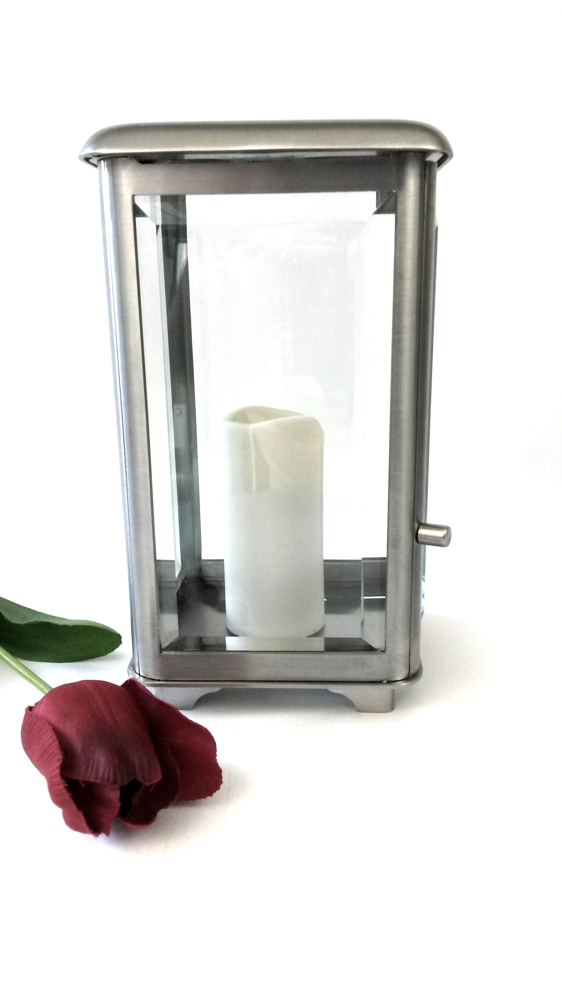 Edelstahllaterne, Grablampe, Edelstahl, Inox