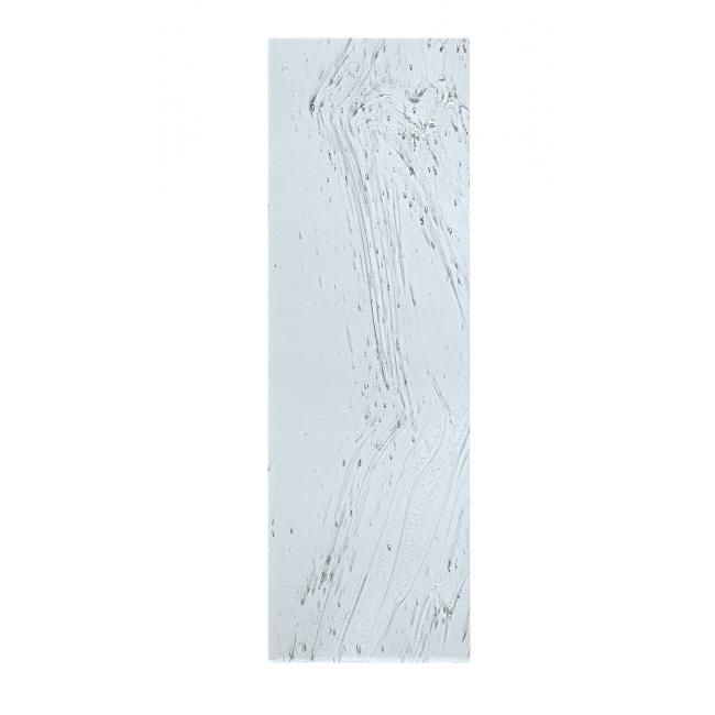 Glasscheibe 17,5  x 6,2  cm, rauchfarben oder klar weiß, mit Struktur
