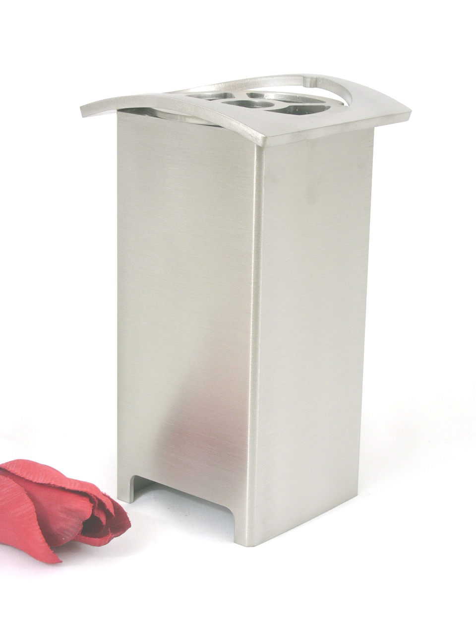 Vase "Quadrat" aus Edelstahl