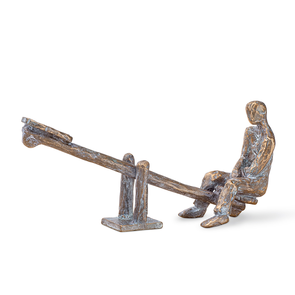 Wippe aus Bronze, "Du fehlst"