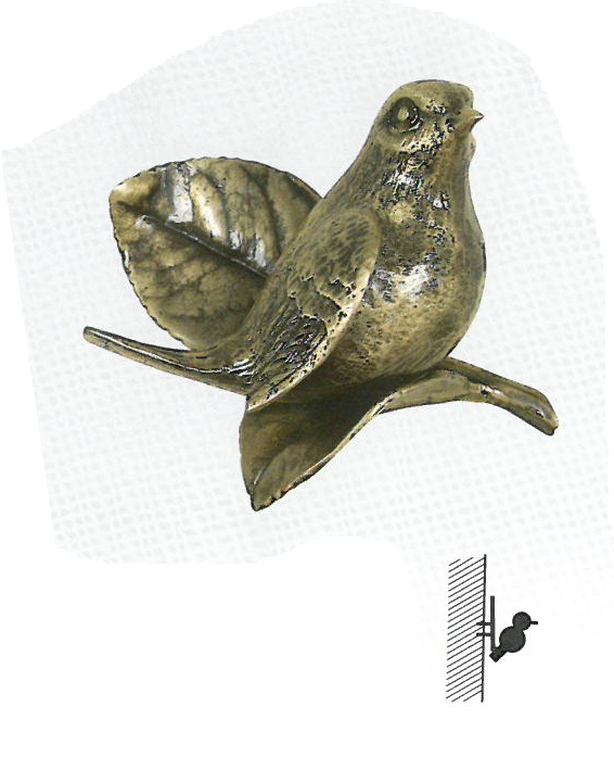 Vogel, zur Wandbefestigung, Grabschmuck