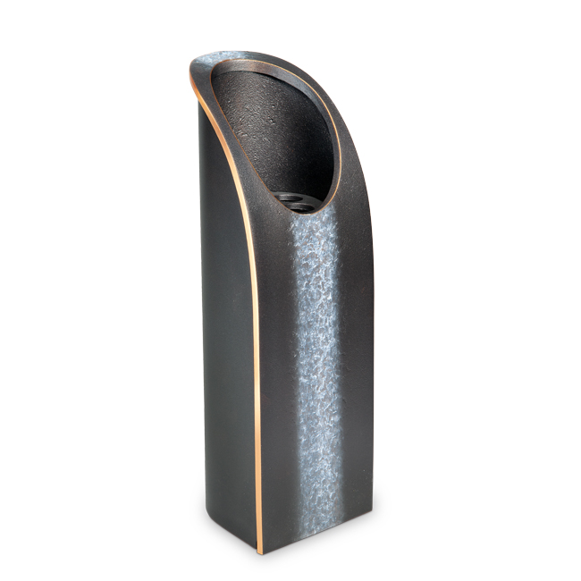 Grabvase, Blumenvase, Grabase, Schwarz/ Ornament Grau