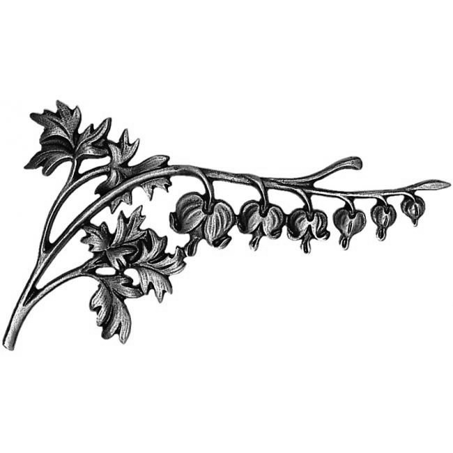 Tränendes Herz, Blumem aus Bronze, Strassacker, Grabschmuck