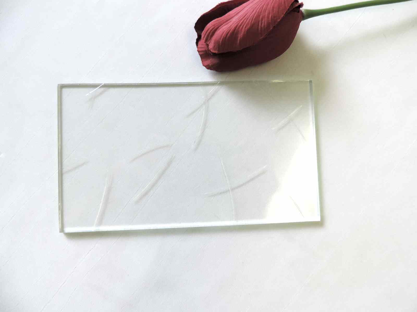 Glasscheibe, Ersatzglas, mit Strichen, 16 x 9 x 0,3 cm
