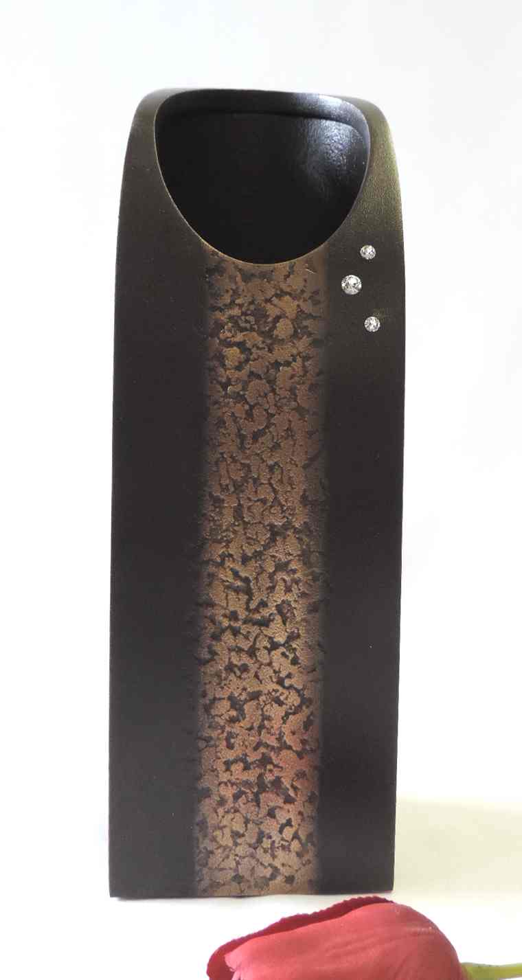 Vase, Grabschmuck, Grab, mit Swarowskisteinen