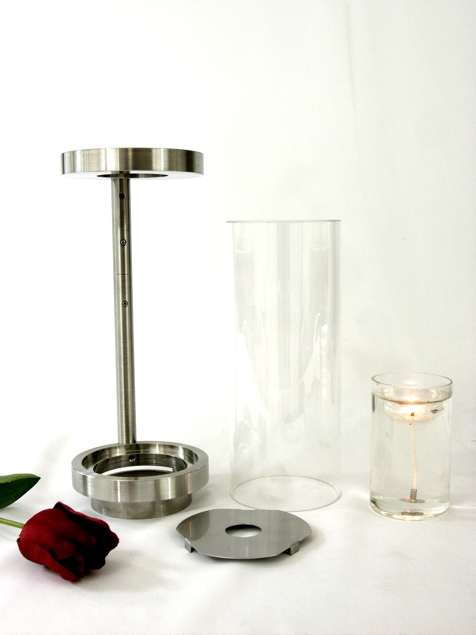 Laterne aus Edelstahl, Grablampe, Leuchte, Grabschmuck