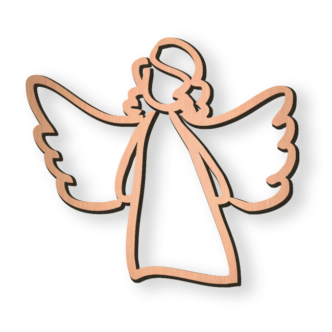 Silhouette, Engelchen, Bronze oder Edelstahl, Grabschmuck, Symbol