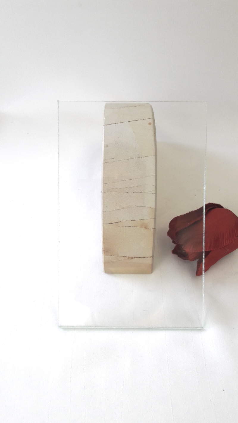 Scheibenglas weiß  11 x 5,7 cm