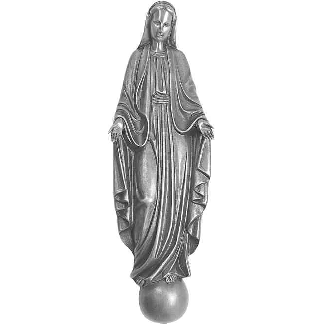 Marienstatue, Bronze, Muttergottesfigur, Madonna, Grabskulptur