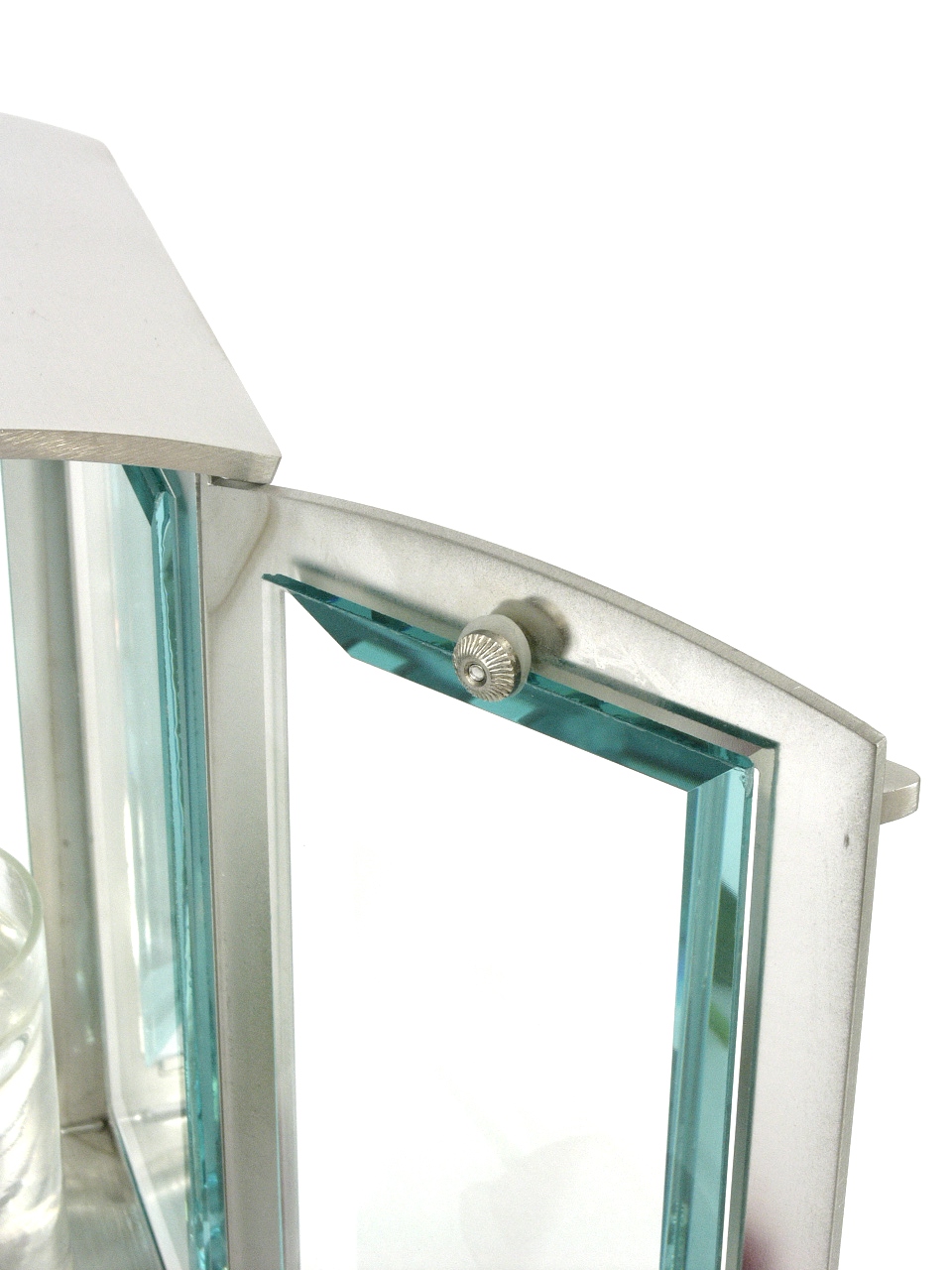 Laterne, "Quadrat", aus Edelstahl, Grabschmuck, Inox