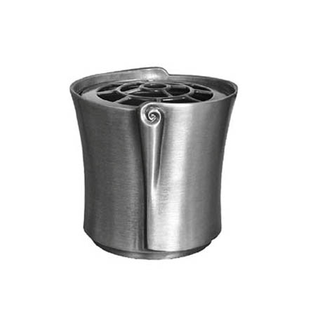 Pflanztopf, Übertopf, "mit Schriftrolle", 15 cm Ø, Messing