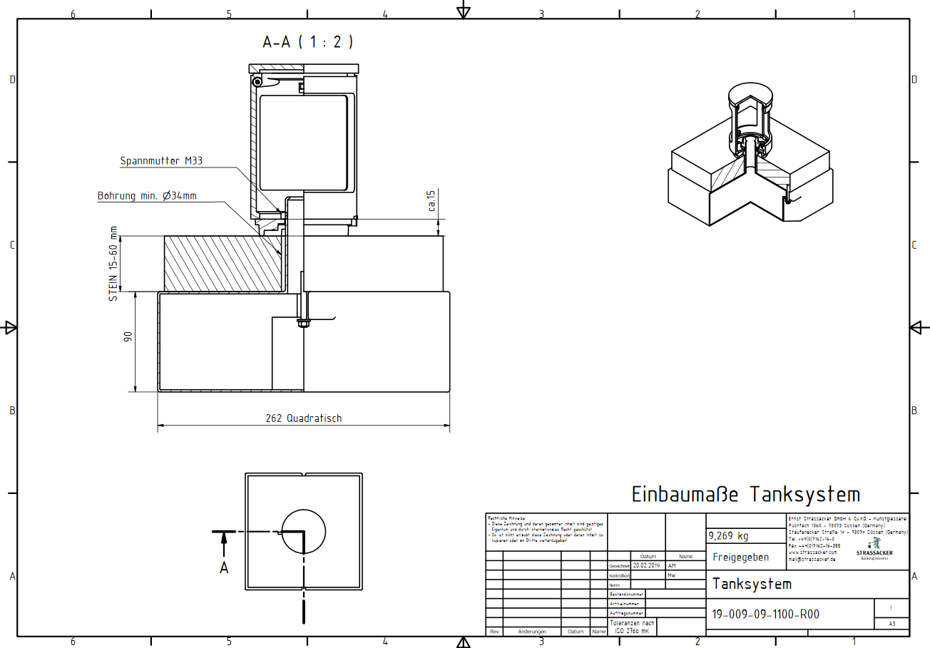 Tanksystem für Laternen