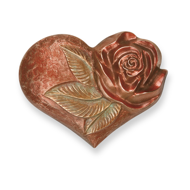 Herz mit Rose, Herz, Grabschmuck, Rosenherz
