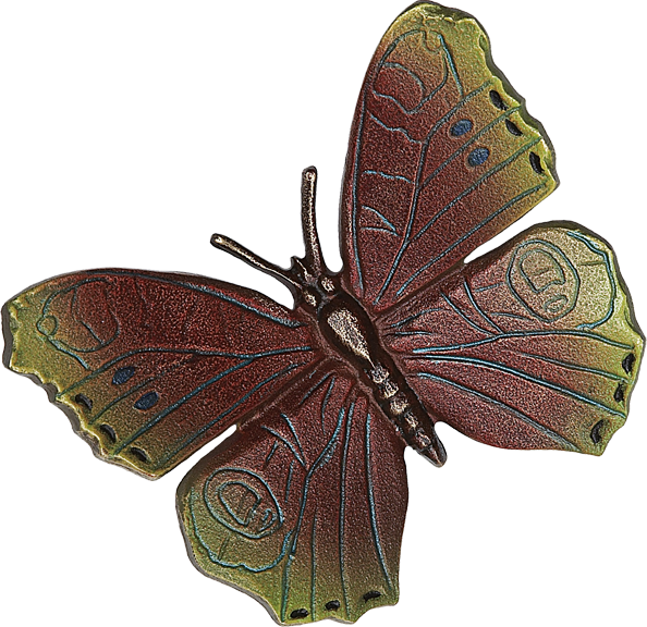 Schmetterling, 3 Größen,auch Bronze braun oder Aluminium grau